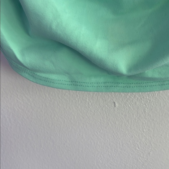 Bebe Light Green Strapless Top with Rhinestone Logo - Picture 5 of 8